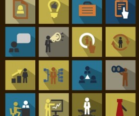 Vector flat social icons set 04