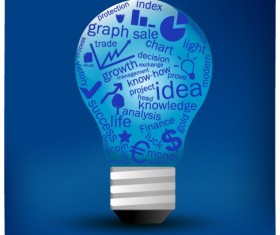 Creative light bulb concept background vector graphic 04