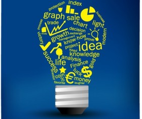 Creative light bulb concept background vector graphic 05