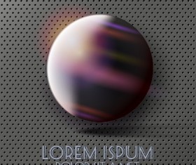 Creative sphere and metal background vector 01