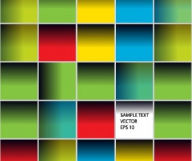 Multicolor squares creative background vector set 01