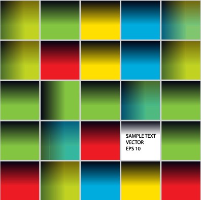 Multicolor squares creative background vector set 01