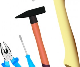 Realistic hardware tools vector graphic set 01