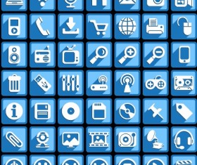 Creative white social Icons vector graphic 01