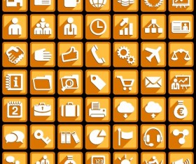 Creative white social Icons vector graphic 02