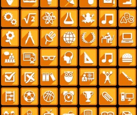 Creative white social Icons vector graphic 04