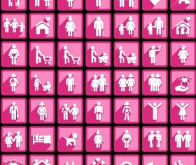 Creative white social Icons vector graphic 05