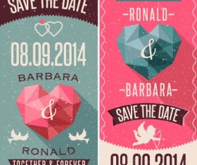 3D heart festival banner creative vector 01