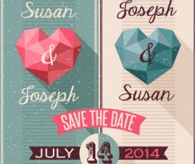 3D heart festival banner creative vector 02