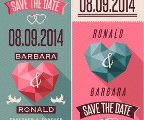 3D heart festival banner creative vector 03