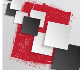 3D square abstract background vector material 02