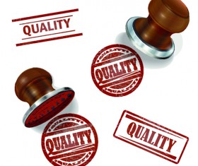 Seal with stamp elements vector 01