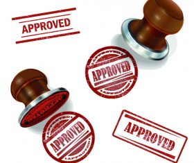 Seal with stamp elements vector 03