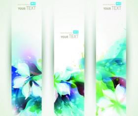 Abstract blue flowers vector banner