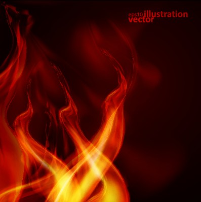 Abstract flame illustration vector material