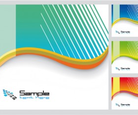 Abstract waves modern backgrounds art vector 05