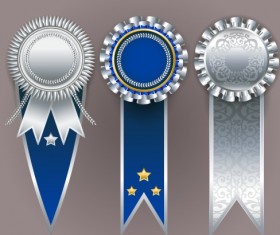 Creative colored award badges vector 04