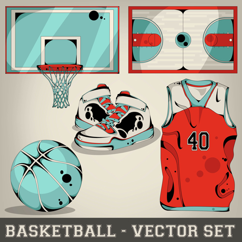Baseball elements design vector set