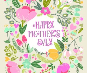 Beautiful floral pattern greeting cards vector graphics 01
