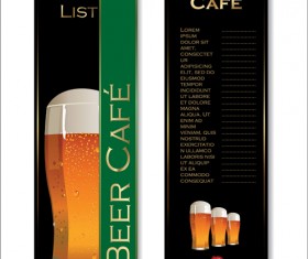 Beer menu list design vector graphics