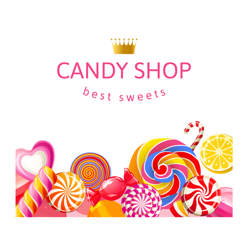 Best sweets design background vector