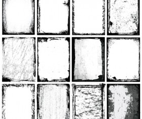 Black grunge frames design vector 01