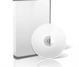Blank CD package box vector template 02