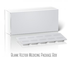 Blank drugs package box design vector