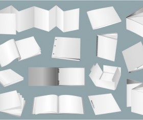 Blank paper and box design vector