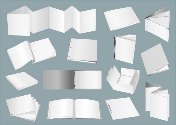 Blank paper and box design vector