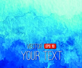 Blue watercolor grunge backgrounds vector