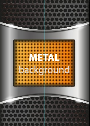 Bright chrome metal background vector graphics 05