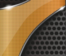 Bright chrome metal background vector graphics 06