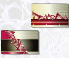 Delicate modern business cards vector graphics 01