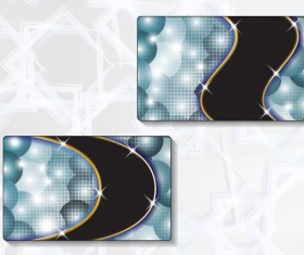 Delicate modern business cards vector graphics 03
