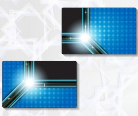 Delicate modern business cards vector graphics 04