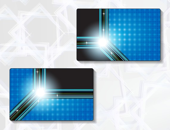 Delicate modern business cards vector graphics 04