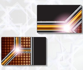 Delicate modern business cards vector graphics 05