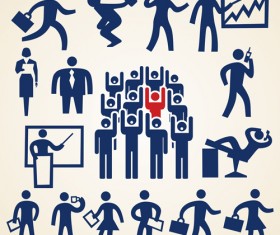 Business people silhouette vector graphics