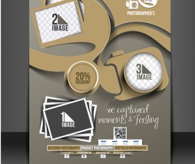 Business style numbered flyers cover template vector