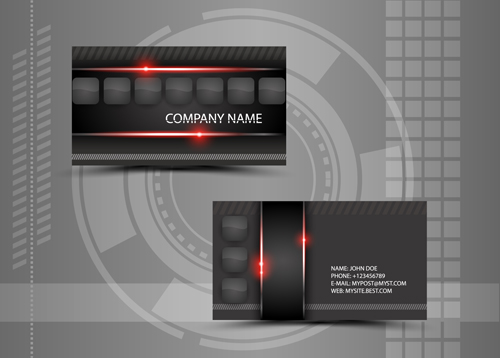 Modern style abstract business cards vector 02