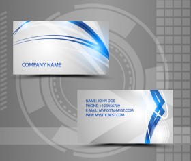 Modern style abstract business cards vector 03