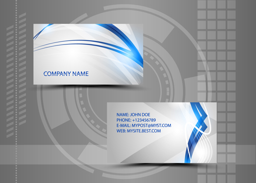 Modern style abstract business cards vector 03