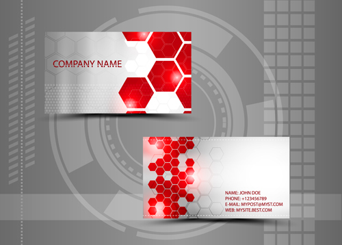 Modern style abstract business cards vector 04