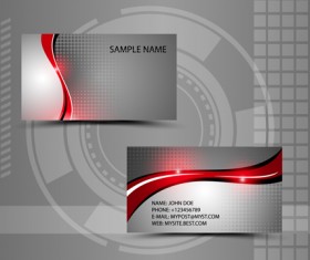 Modern style abstract business cards vector 05