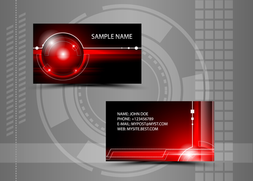 Modern style abstract business cards vector 07