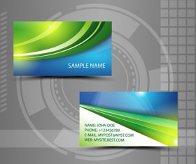 Modern style abstract business cards vector 08