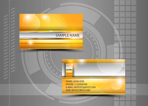 Modern style abstract business cards vector 09