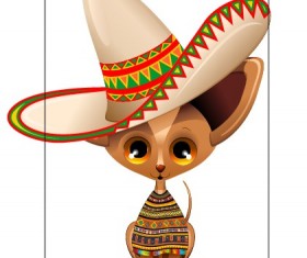 Cartoon animal and hat design vector