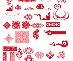 China style ornaments with frame vector